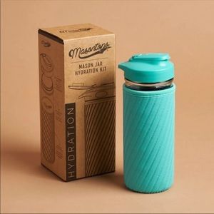 Mason tops Glass Water Bottle